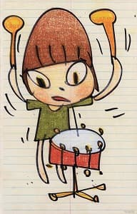 奈良美智「Banging the Drum ポスター」